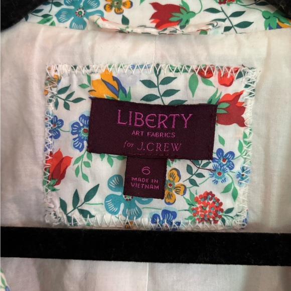 J. Crew Liberty Floral Blazer with Red, Blue, and Green - Picture 3 of 5